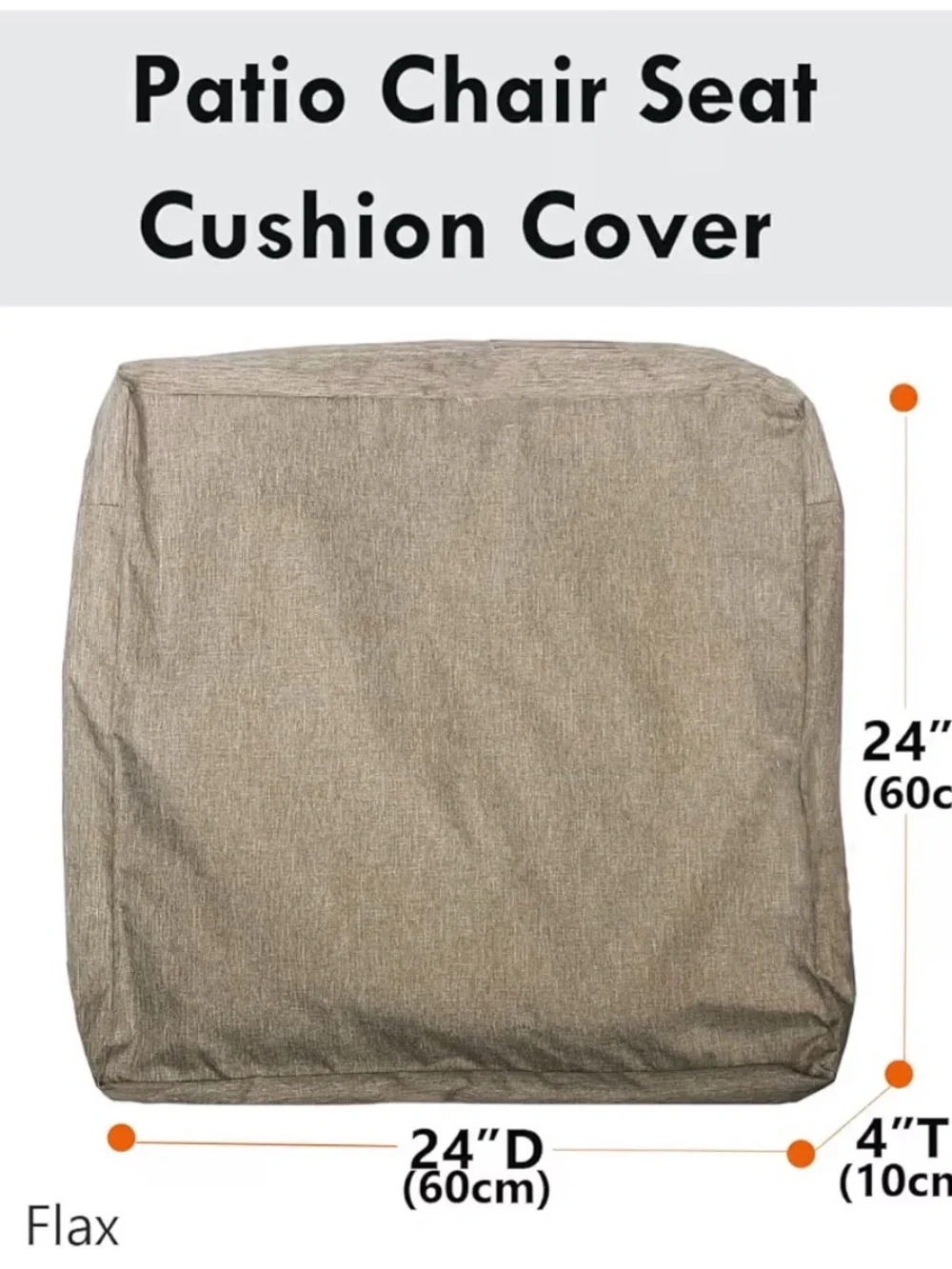 New 4- patio chair cushion covers tan.. (COVERS ONLY)